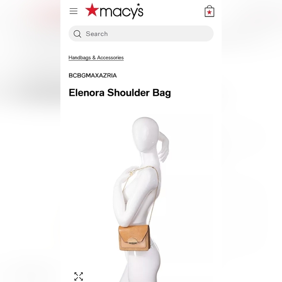 Authentic BCBGMAXAZRIA Elenora Brown Leather Sling Bag - Picture 13 of 15